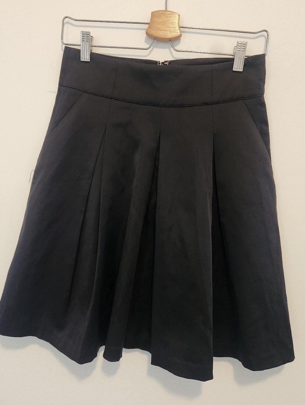 RW&CO. Black A-Line Pleated Skirt